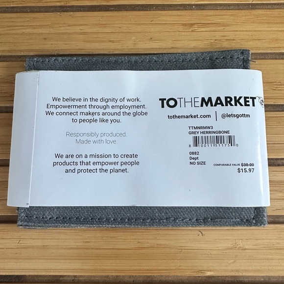 To the Market Classic Slim Wallet canvas cardholder 2 pattern organic cotton NWT - Picture 11 of 11